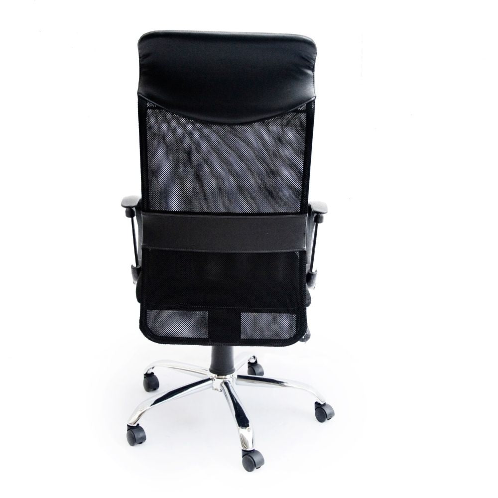 Silla de Escritorio Cuzco, Negro, con cómodo espaldar y rodachinas para su fácil desplazamiento