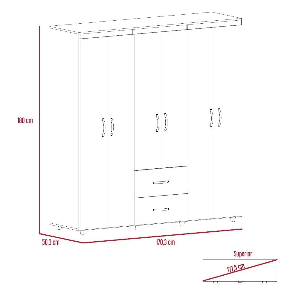 Combo para Habitación Ontario, incluye Closet y Archivador.