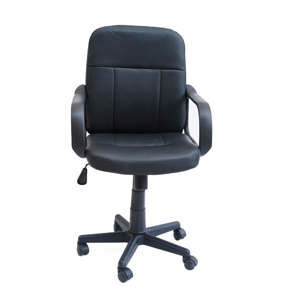 Silla de Escritorio Viena, Negro, con cómodo espaldar y rodachinas para su fácil desplazamiento