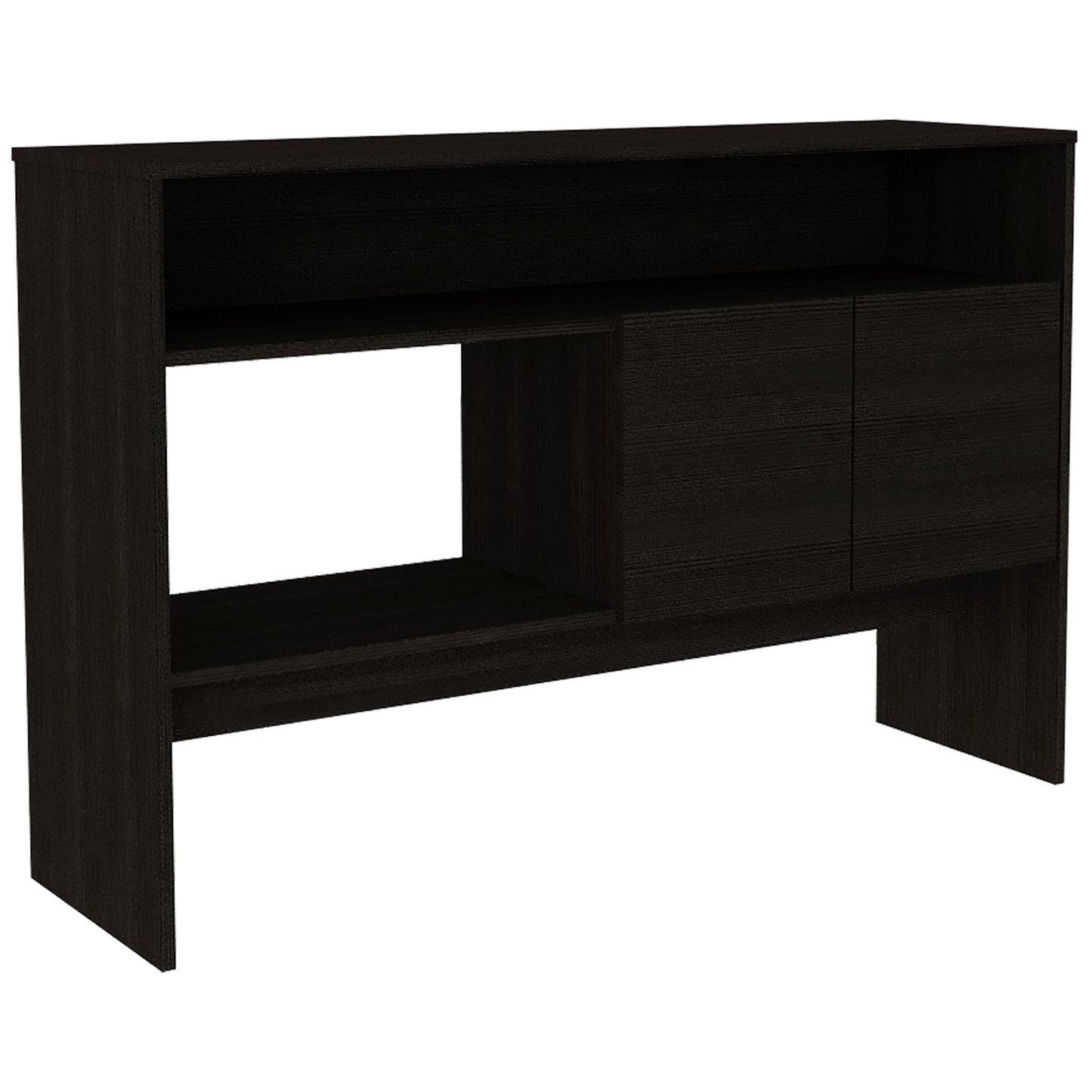 Mueble Recibidor Clasic, Wengue,  con variedad de entrepaños