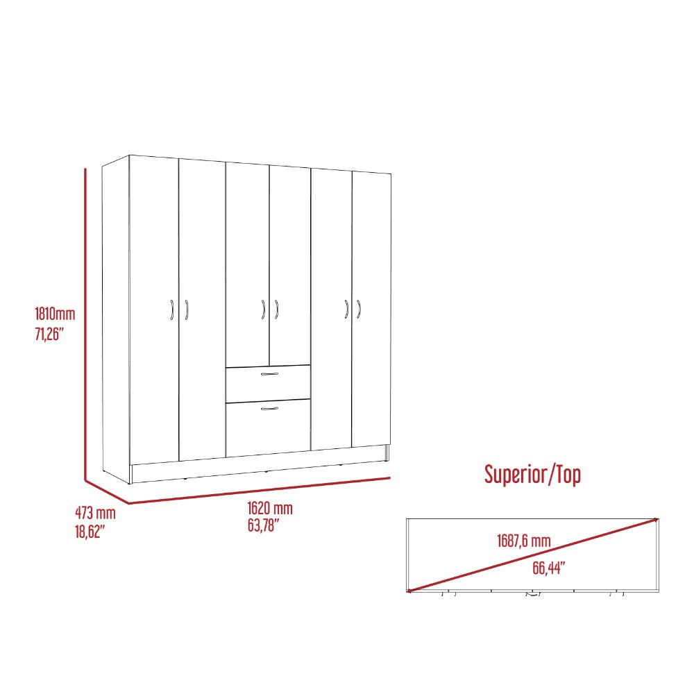 Combo para Habitación Lautaro, incluye Closet y Mesa de noche.