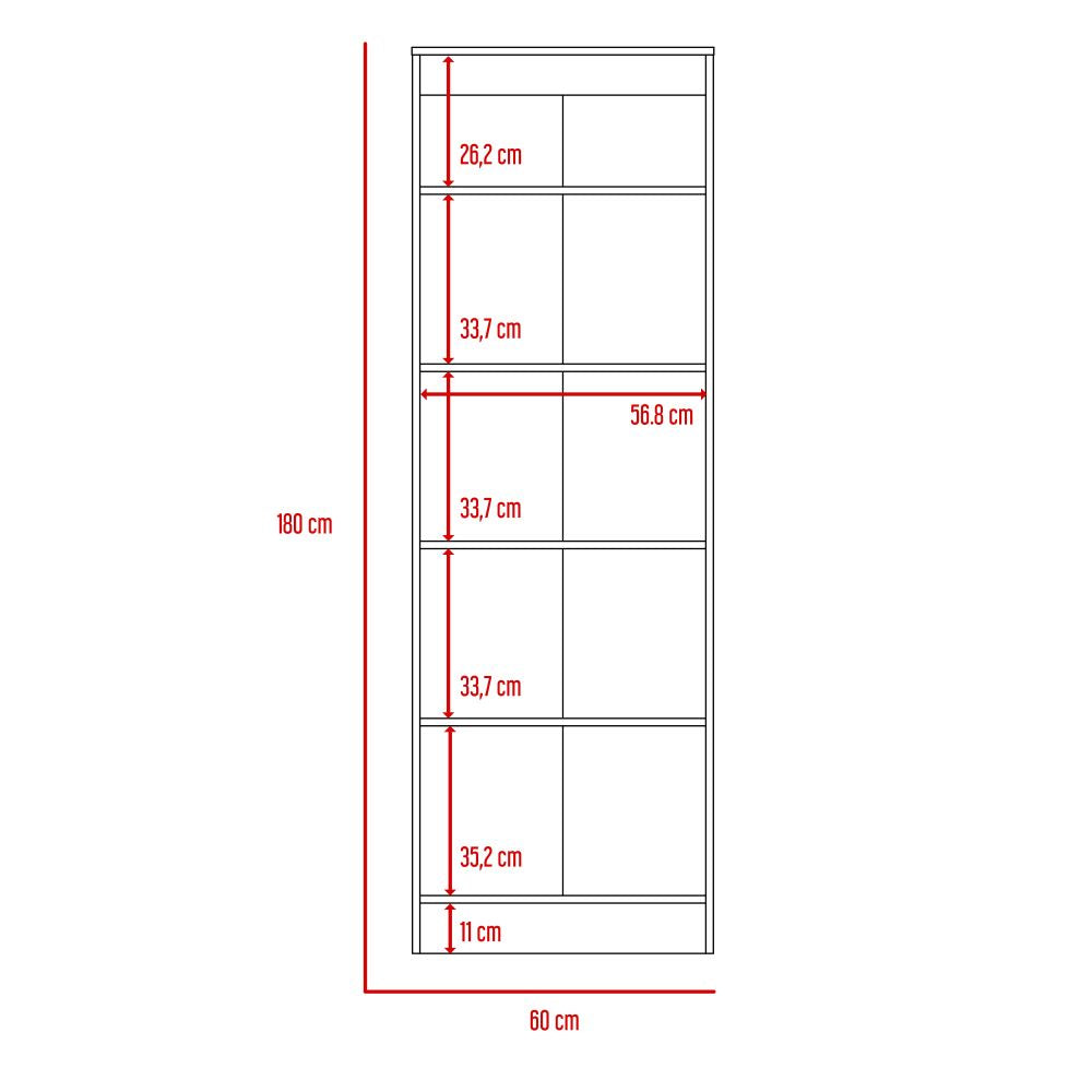 Alacena Barlovento, Beige Y Blanco Vainilla, Cuenta con Cinco Entrepaños y Dos Puertas Batientes ZF