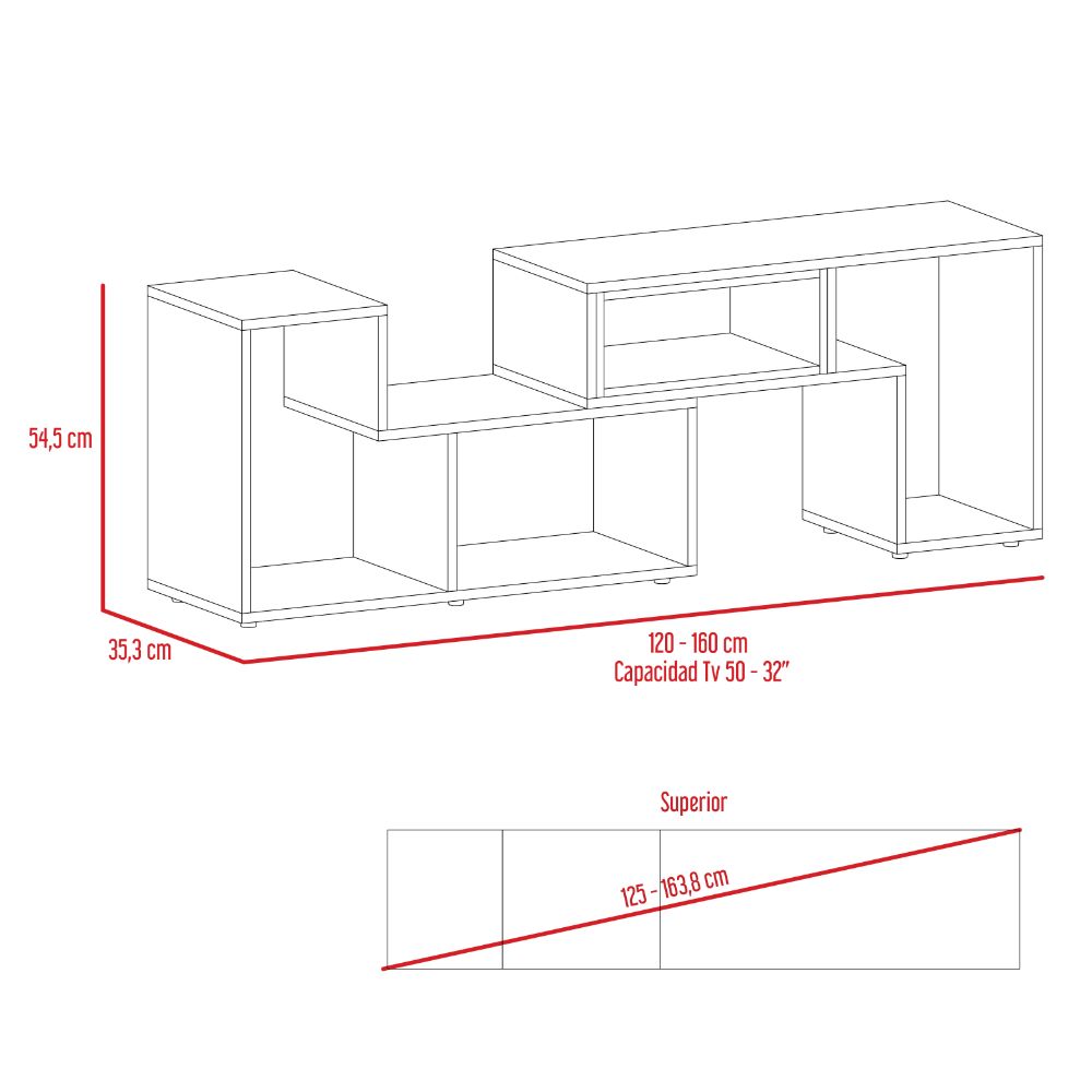 Mesa para TV Ascher color Wengue para Sala.