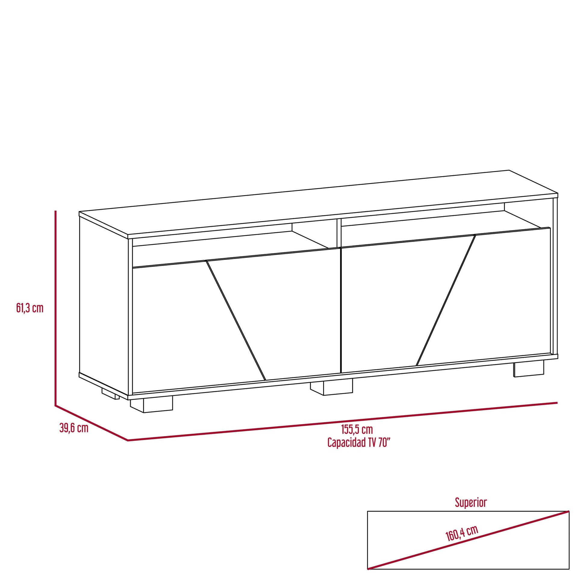 Combo para Sala Baruk, incluye Mesa TV y Mesa de Centro.