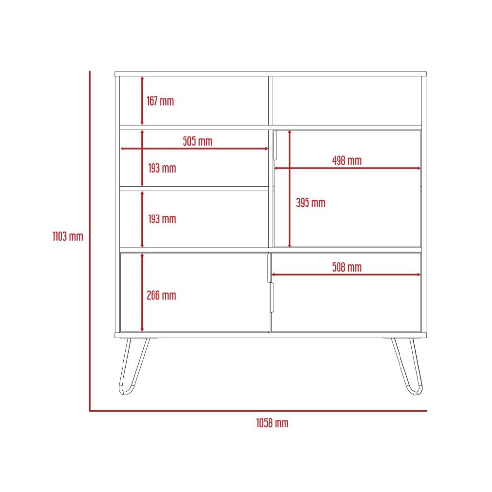 Organizador Burga color Avellana y Humo para Habitación.