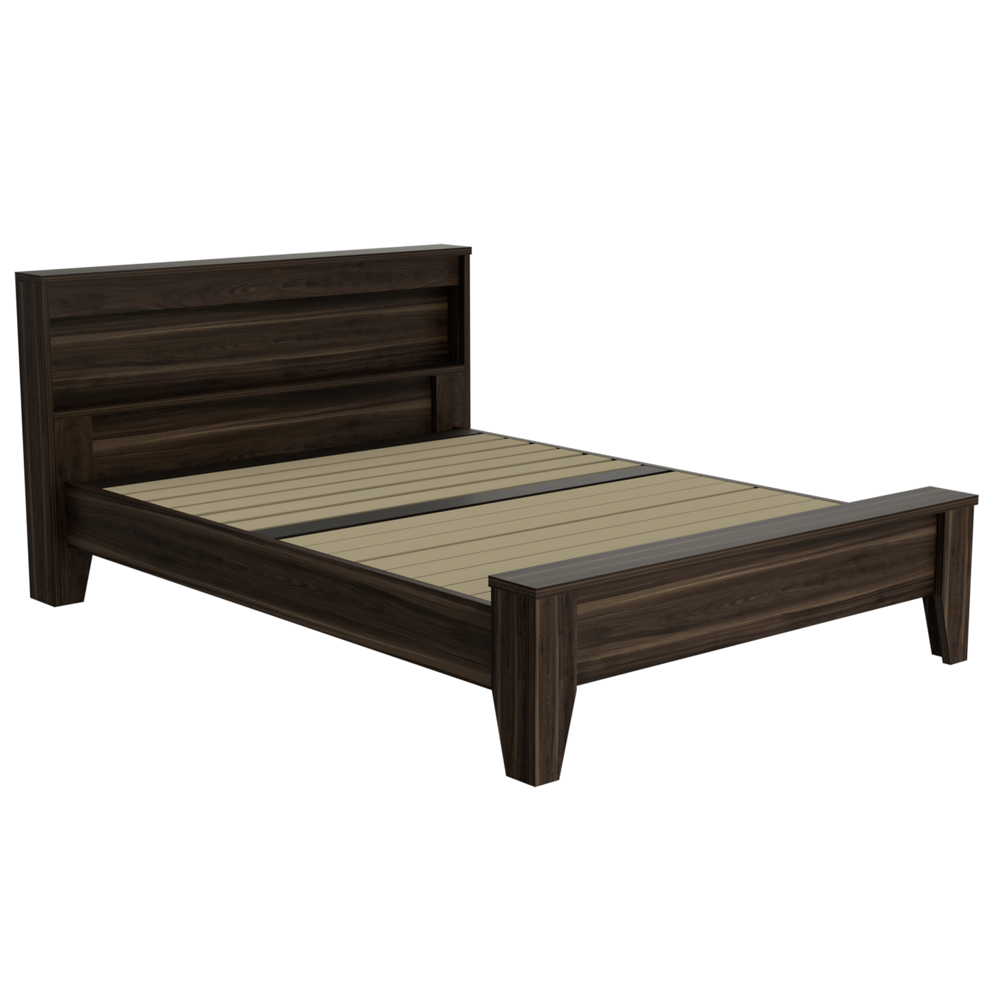 Cama Doble Bursa, Caoba, incluye tendido de tablas