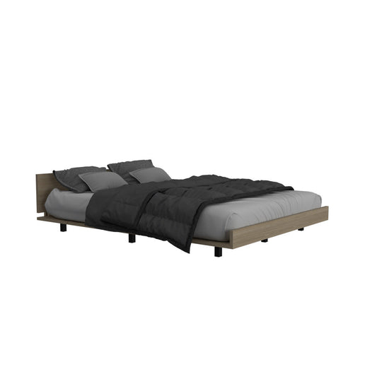 Cama Doble Wesley, Beige, incluye tendido de tablas