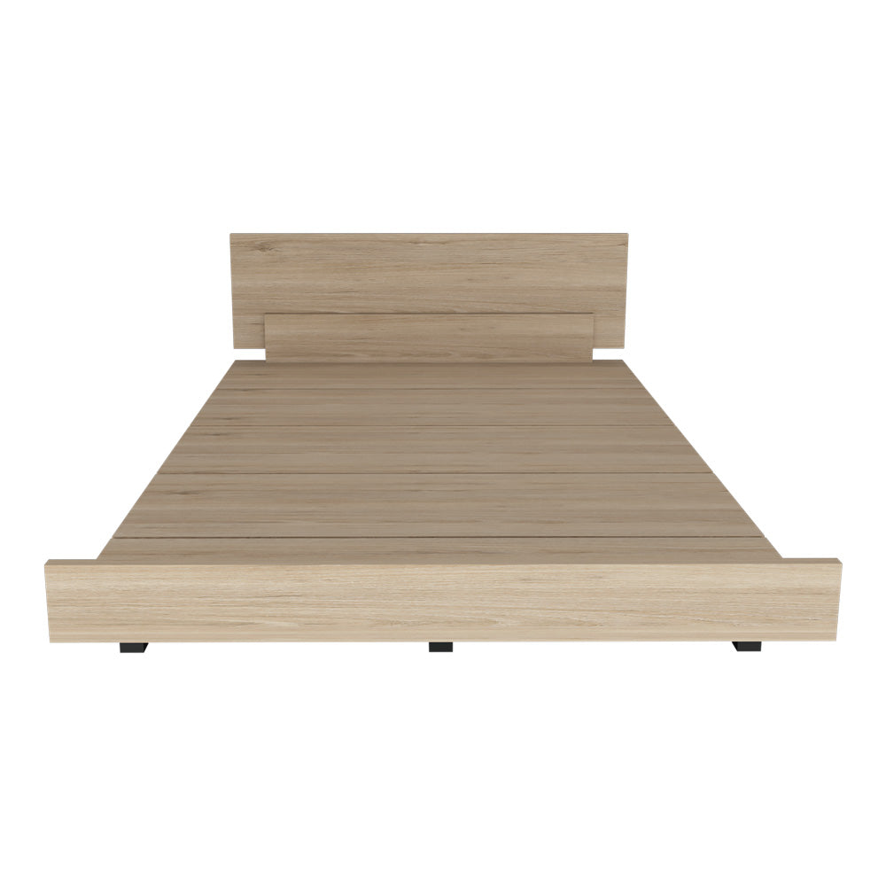 Cama Sencilla Wesley, Beige, incluye tendido de tablones