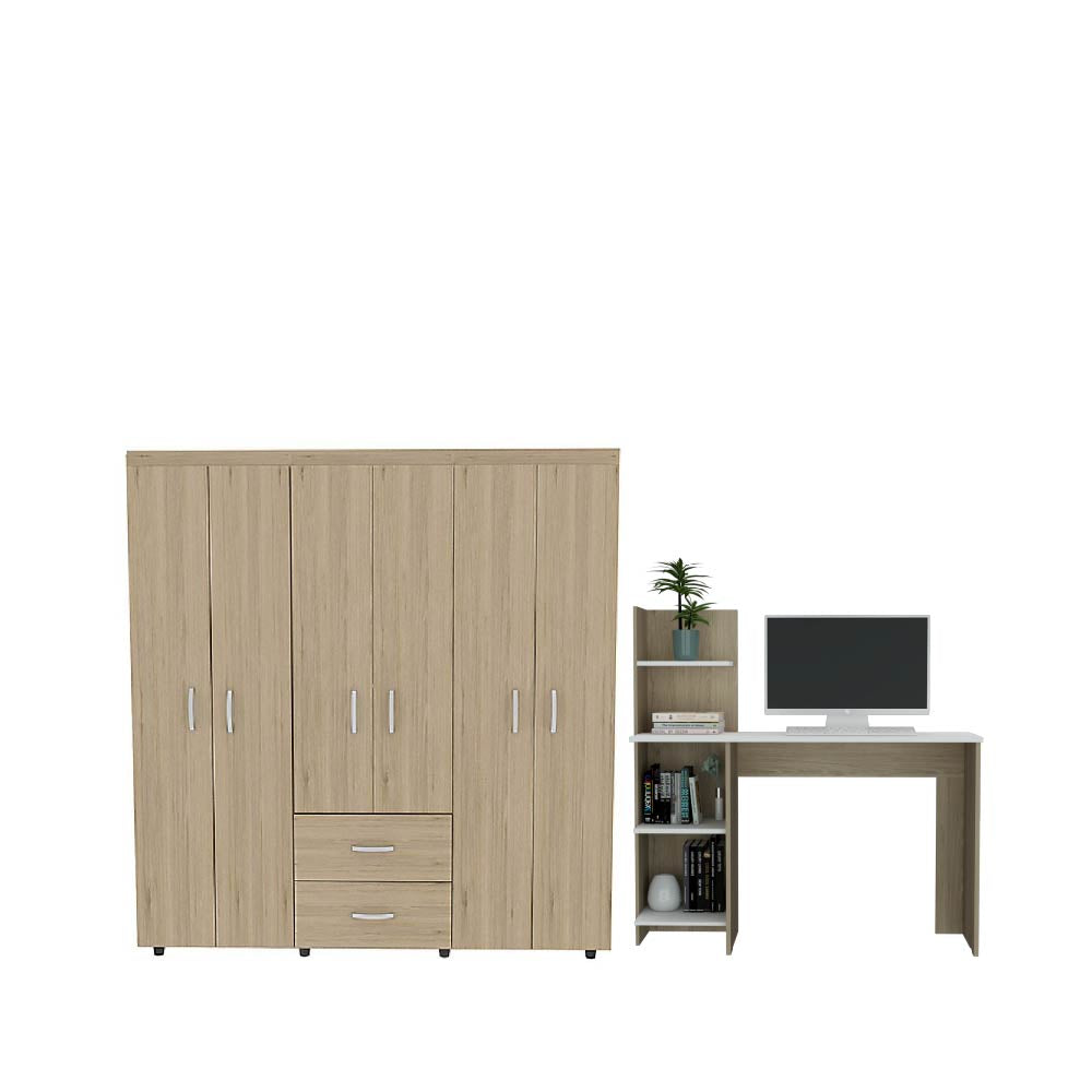 Combo para Habitación Sativa, Incluye Closet y Escritorio.