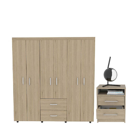 Combo para Habitación Japónica, Incluye Closet y Mesa de Noche.