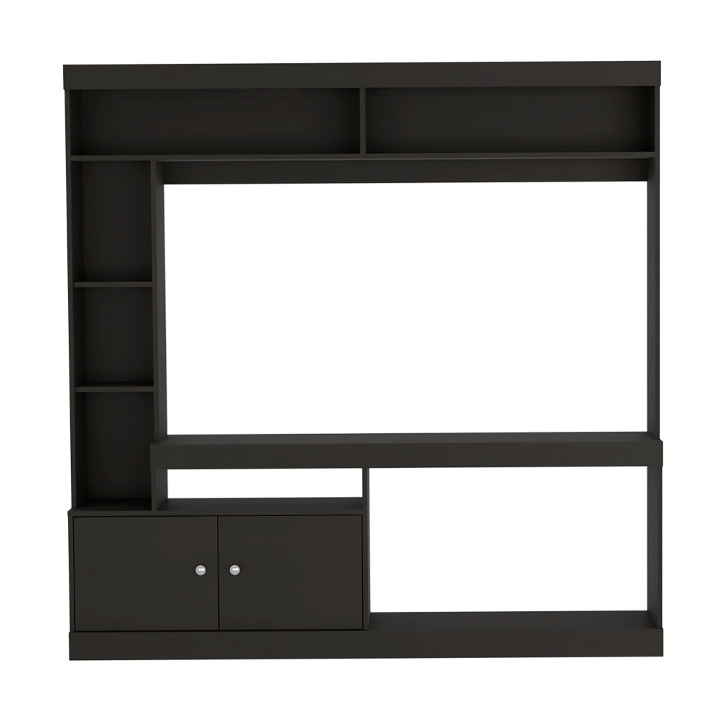 Mesa para TV Roy, Wengue, con espacio para televisor de 55 pulgadas