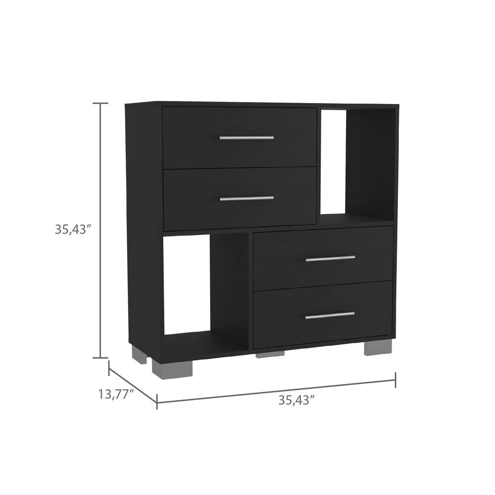 Organizador Karely, Wengue, 4 cajones multiusos deslizables ZF