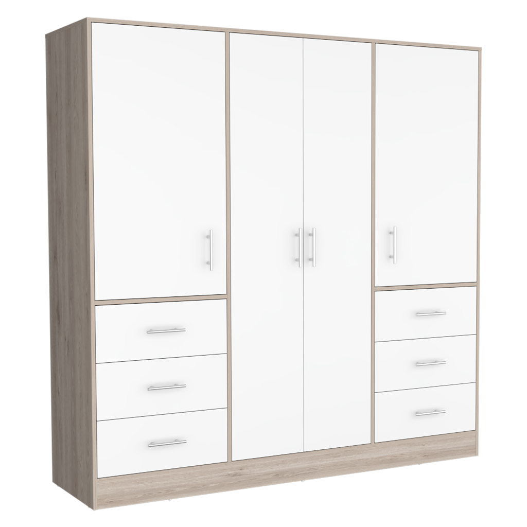 Closet Cooper, Humo y Blanco, con seis cajones organizadores