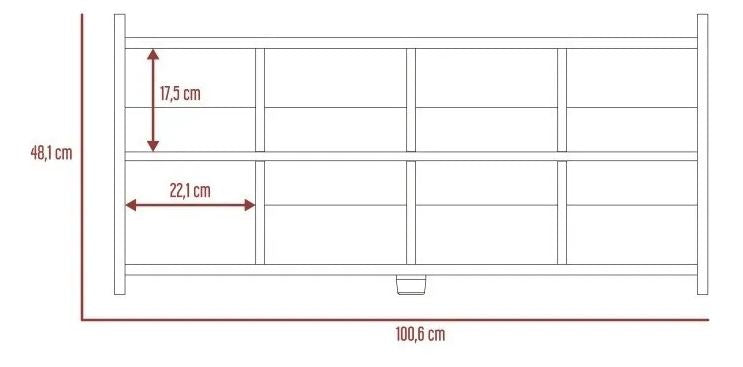 Mesa Auxiliar Zapatero Manati, Carbón y Castaño, con Superficie Para Sentarse y Múltiples Entrepaños