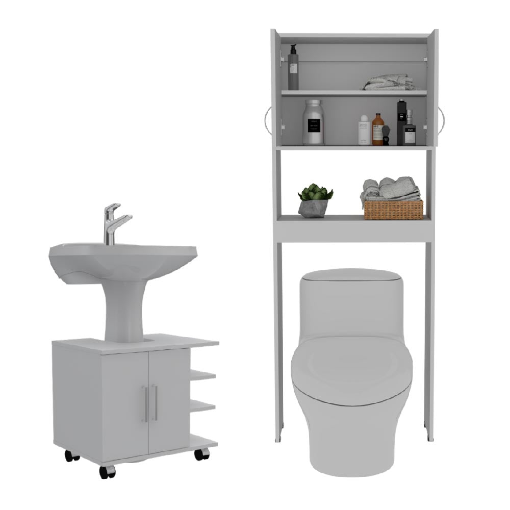 Combo para Baño Felicias, incluye Gabinete de Baño y Mueble Lavamanos.