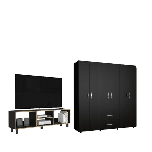 Combo para Habitación Milano, incluye Closet y Mesa para TV.