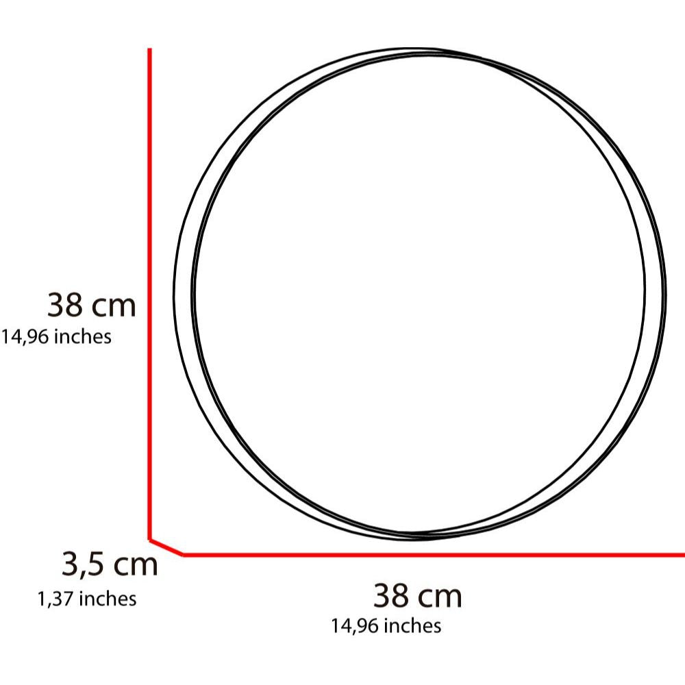 Espejo Circular Bela color Negro para Sala o Baño.