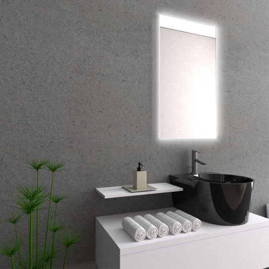 Espejo Rectangular Garda color Gris para Sala o Baño.