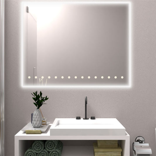 Espejo Rectangular Osiris color Gris para Sala o Baño.