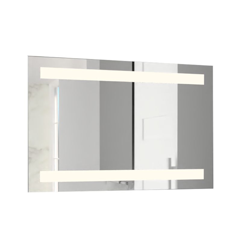 Espejo Rectangular Udine color Gris para Sala o Baño.