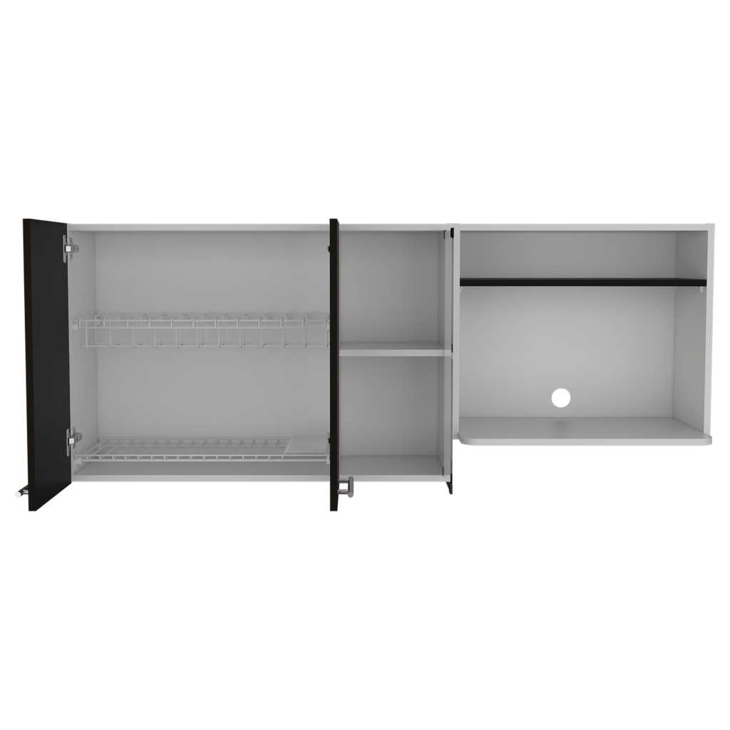 Gabinete Superior Viltex color Wengue y Blanco para Cocina.