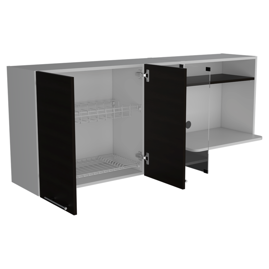 Gabinete Superior Viltex color Wengue y Blanco para Cocina.