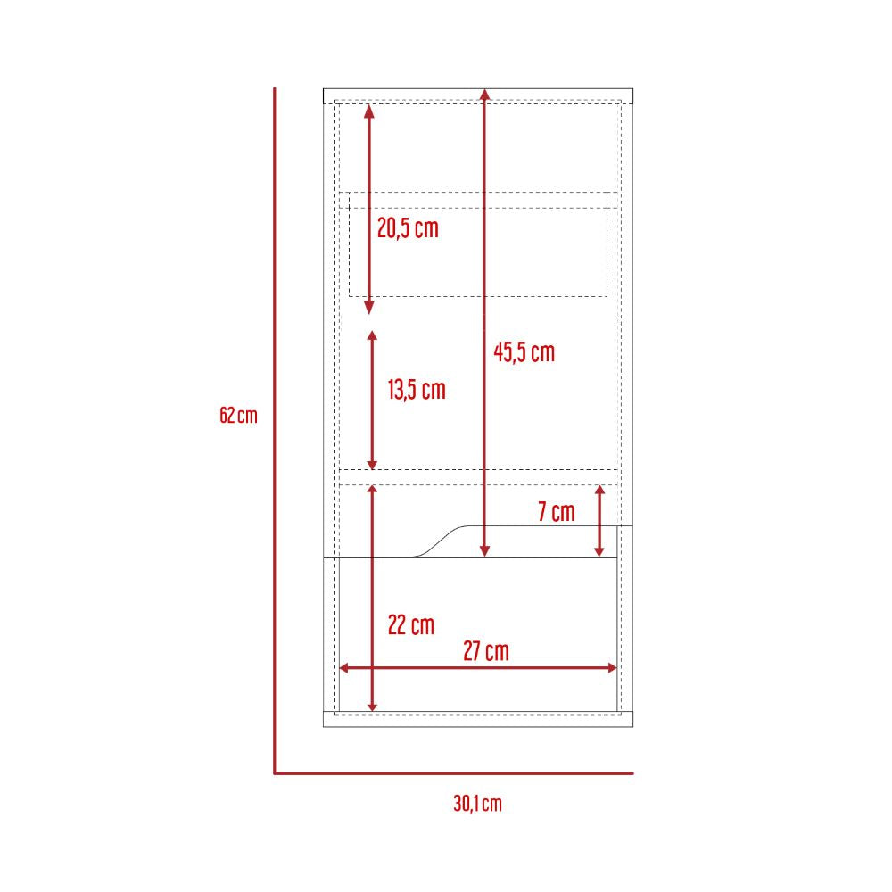 Gabinete de Baño Apolis, Plata Oscuro y Café Claro, con Espacio Para Guardar Objetos de Aseo Personal