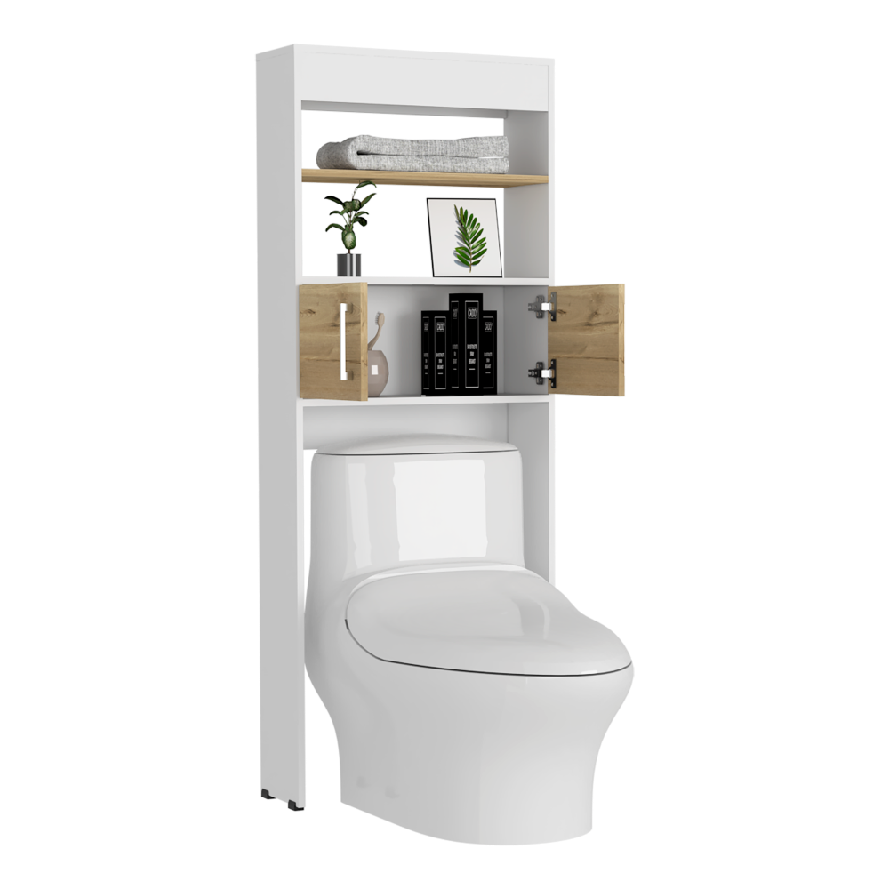 Gabinete de Baño Aqua, Miel y Blanco Duqueza , con Dos Puertas Para Su Almacenamiento