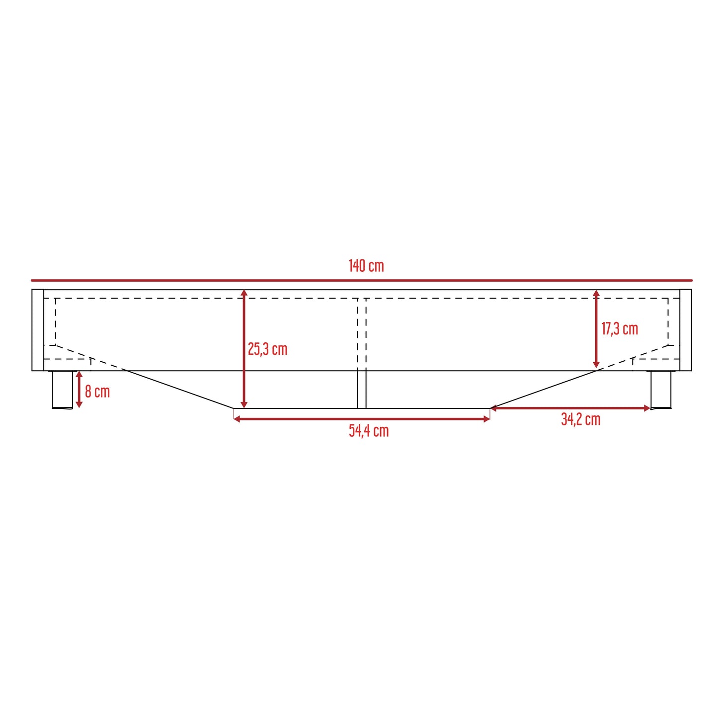 Base Cama Doble Confort, Cobre, incluye tendido de tablas ideal