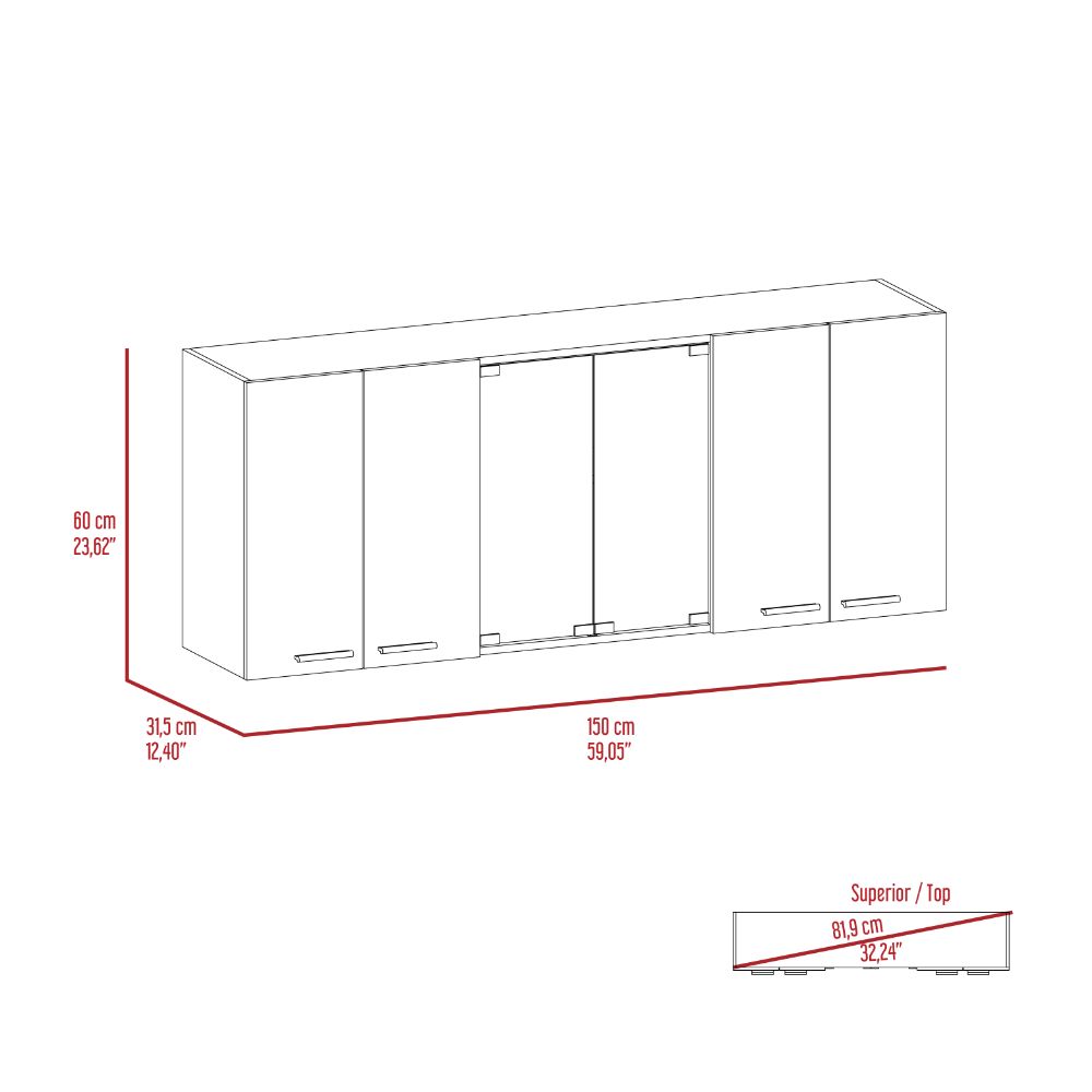 Gabinete Superior Frello color Wengue para Cocina.