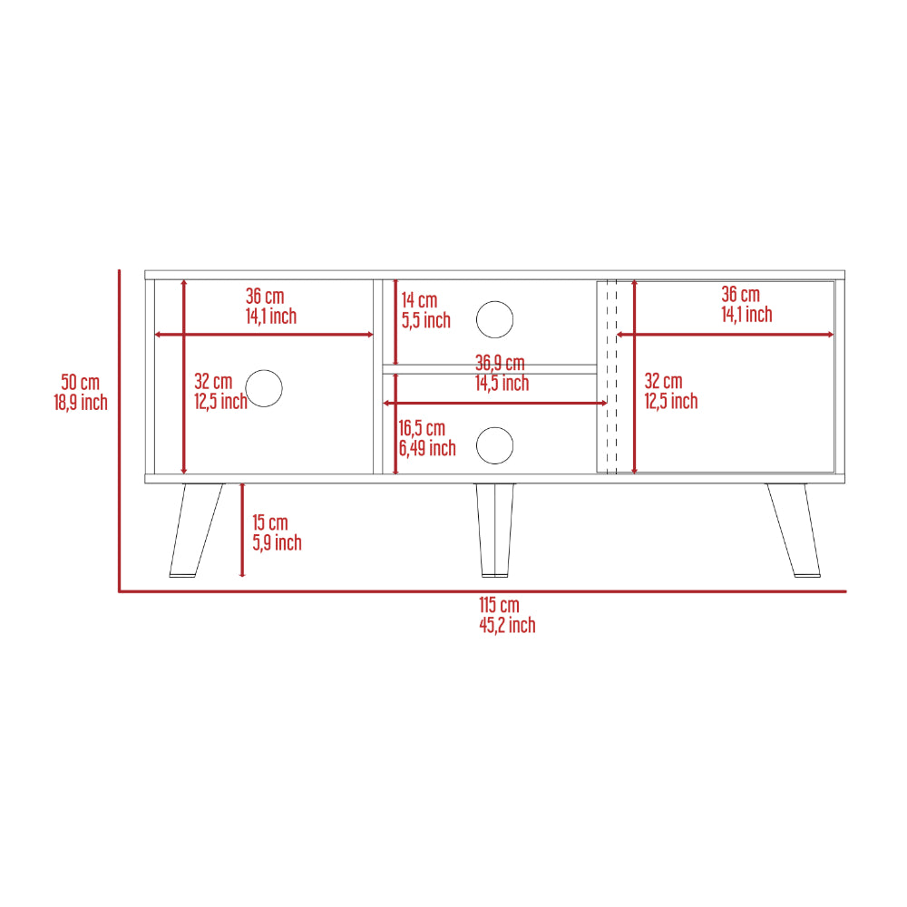 Mueble para TV Telmo, Chocolate, con espacio para TV hasta de 45 pulgadas