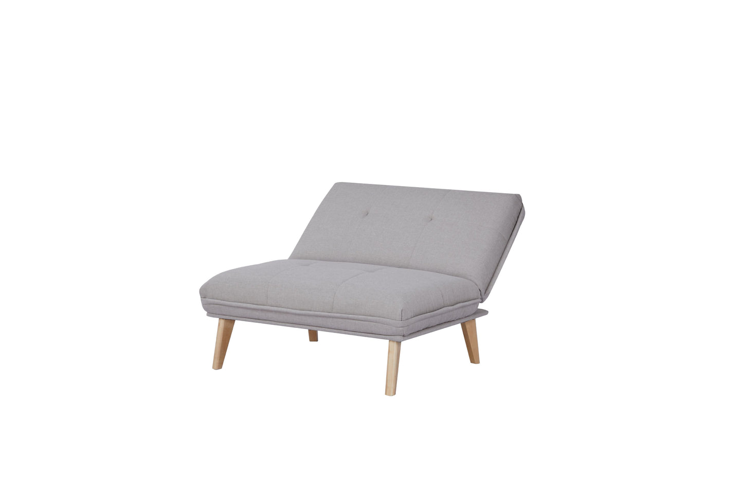 Sofá Cama Isidora, Gris, con estructura de madera y tela 100% poliéster