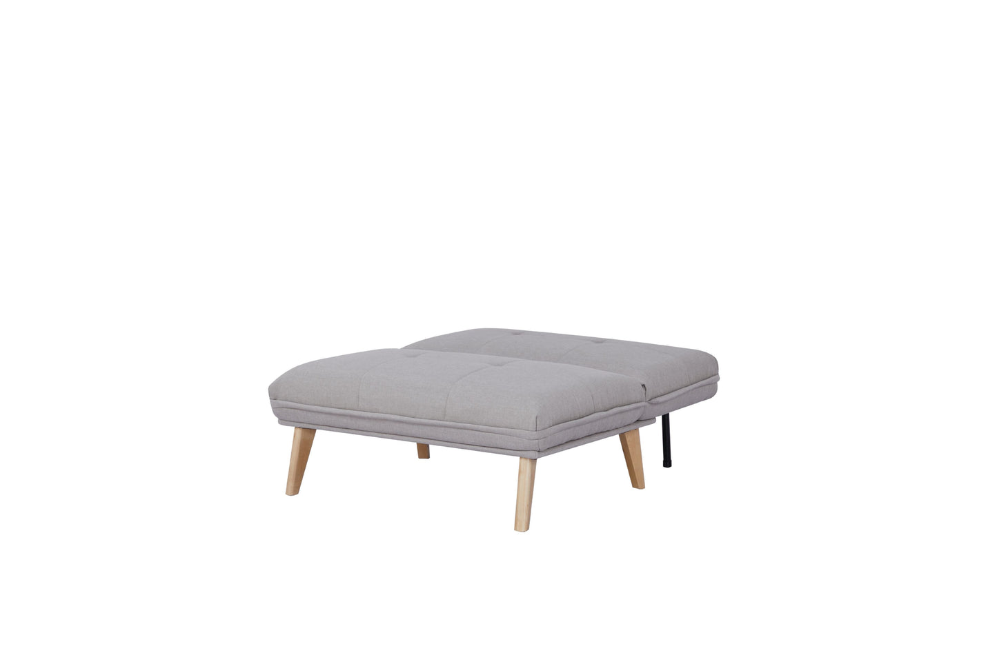 Sofá Cama Isidora, Gris, con estructura de madera y tela 100% poliéster