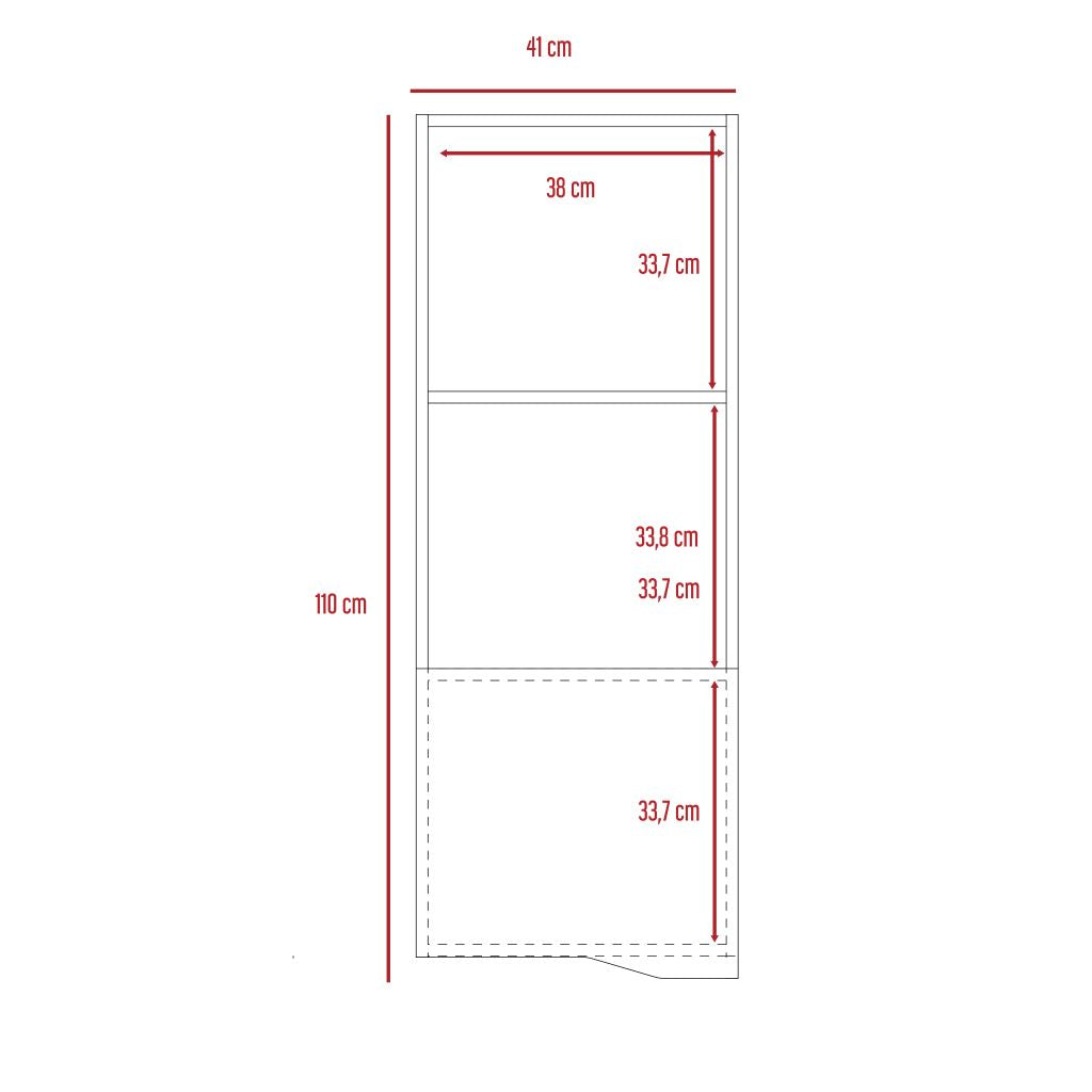 Mueble Flotante Sahara, Café claro y Cocoa, con tres entrepaños