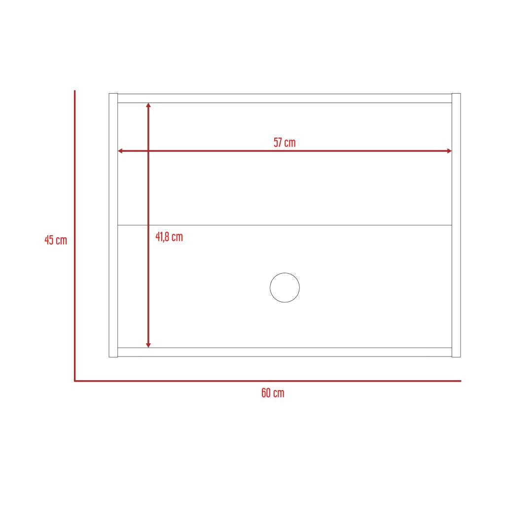 Mueble Auxiliar Lirio, Blanco, con espacio para microondas HC