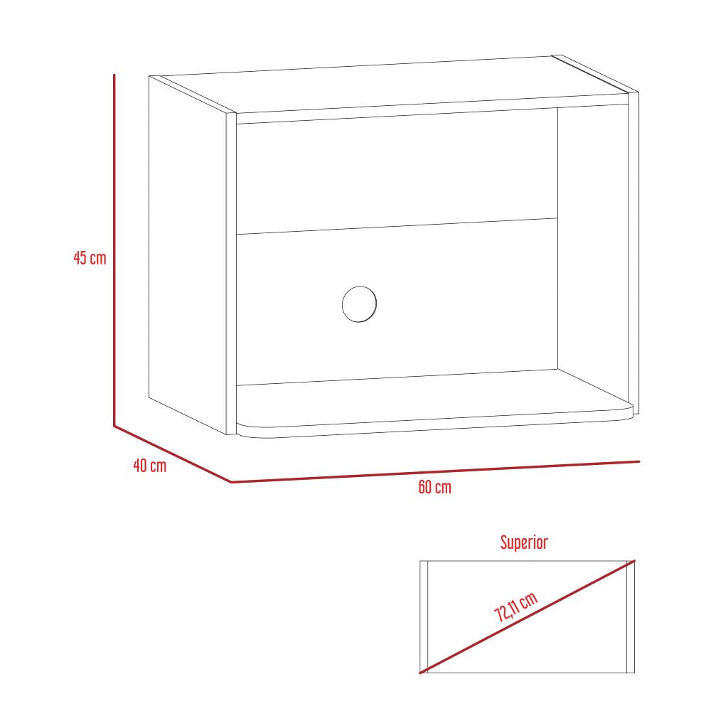 Mueble Auxiliar Lirio, Blanco, con espacio para microondas HC