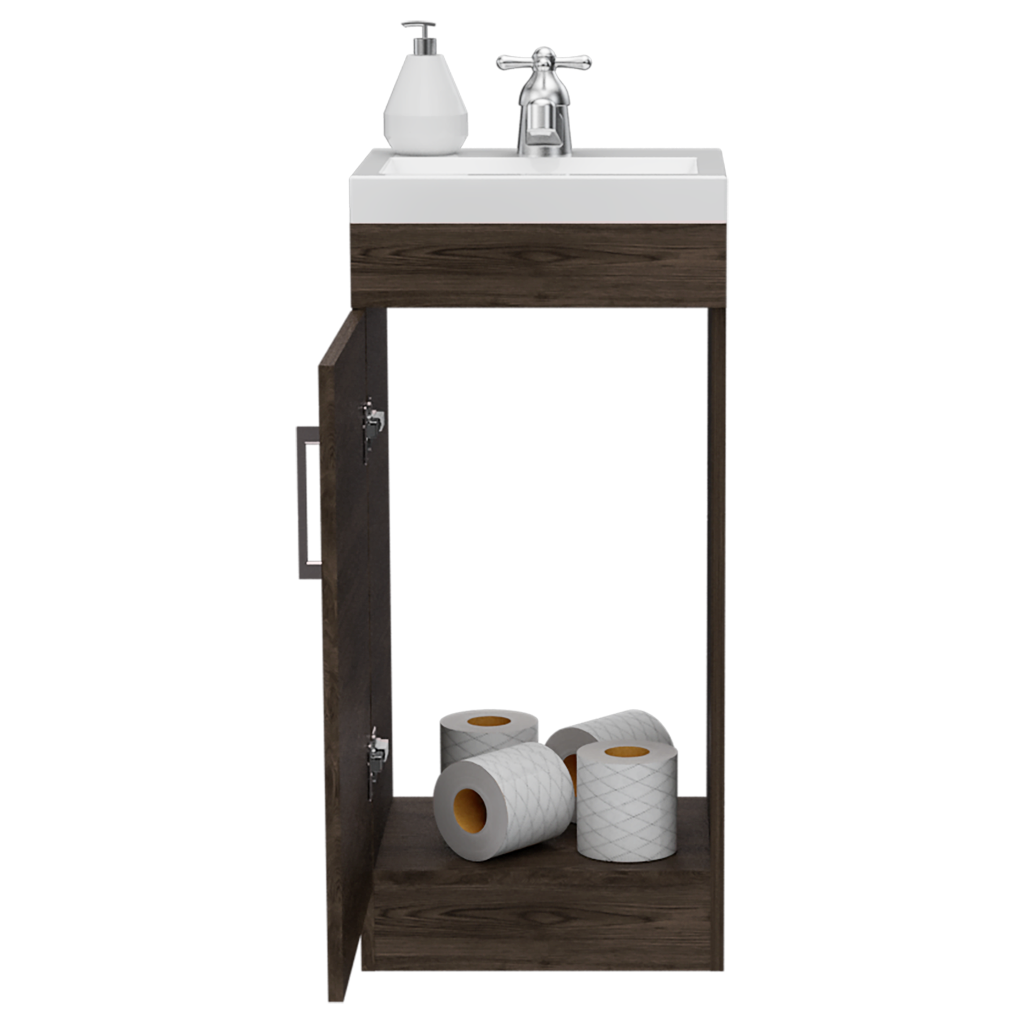 Mueble Lavamanos Oporto color Chocolate para Baño.