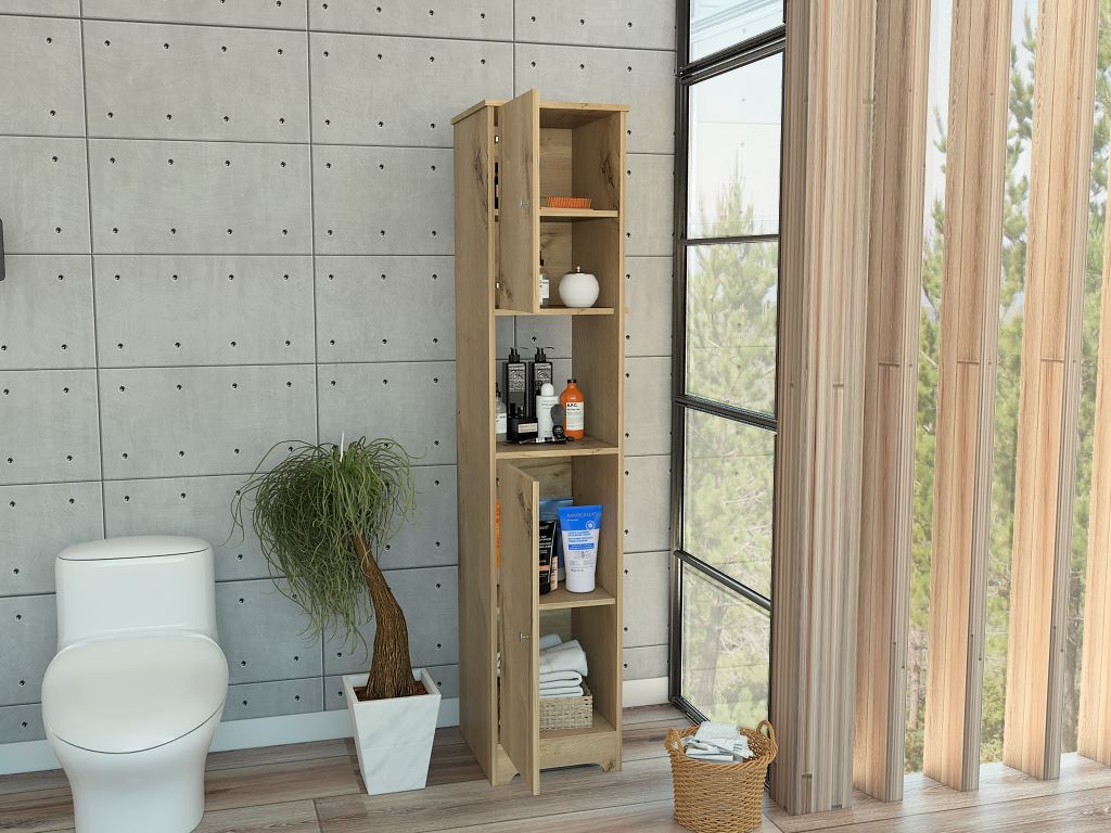 Mueble Auxiliar de Baño Ibis color Café claro para Baño.