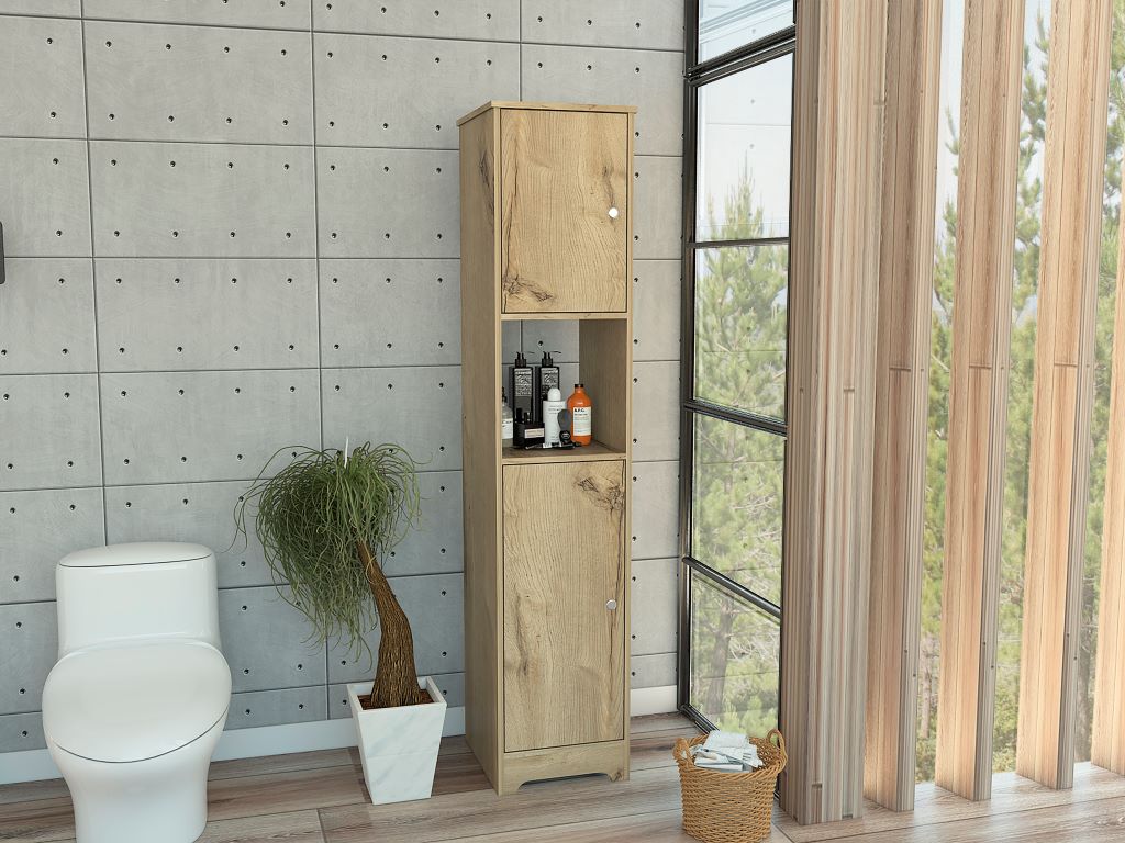 Mueble Auxiliar de Baño Ibis color Café claro para Baño.