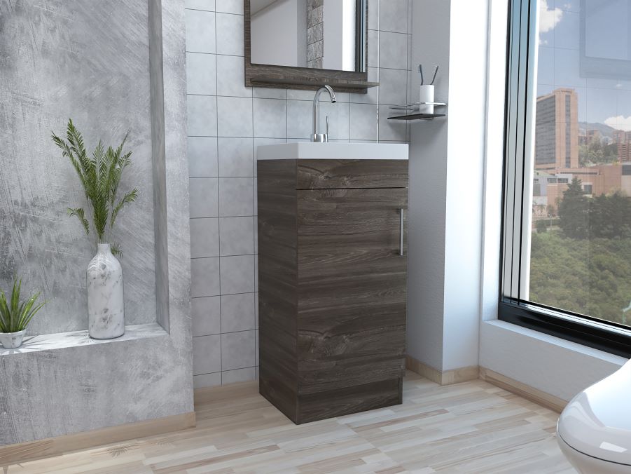 Mueble Lavamanos Barú color Avellana para Baño.