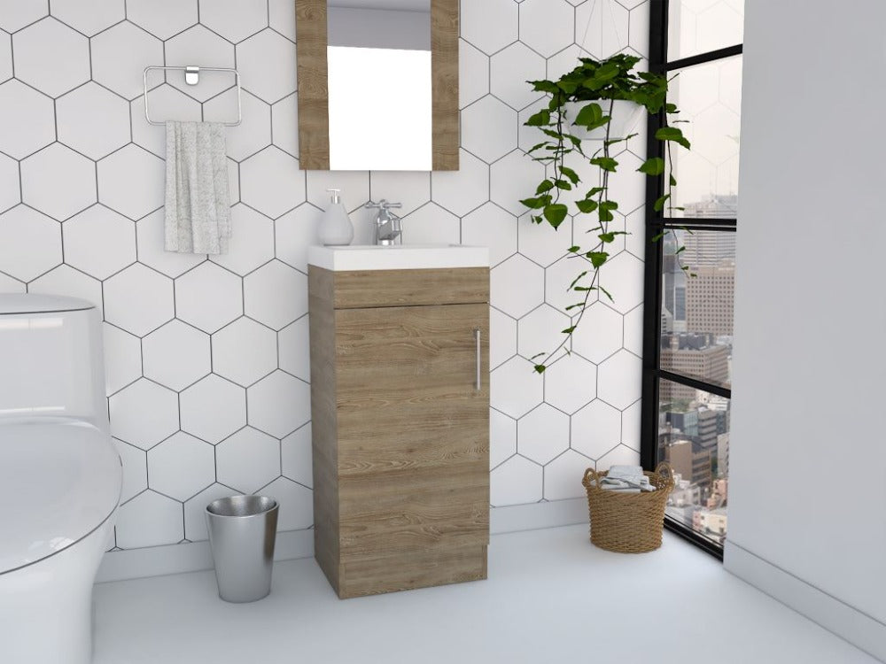 Mueble Lavamanos Oporto color Miel para Baño.