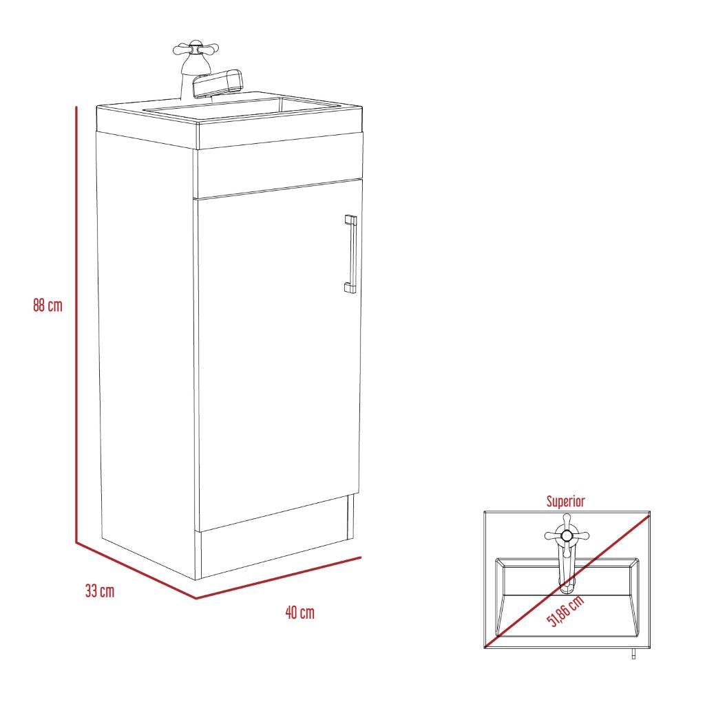 Mueble Lavamanos Oporto color Miel para Baño.