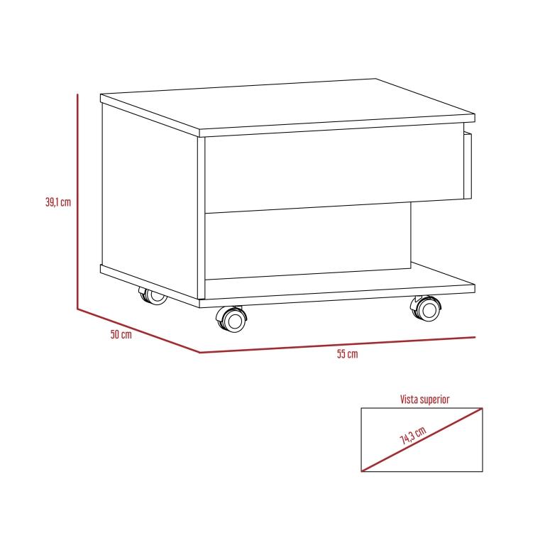 Combo para Sala de Estar Paris, incluye Panel de TV y Mesa de Centro.