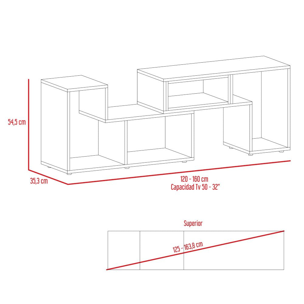 Mesa para TV Ascher color Blanco Duqueza para Sala.