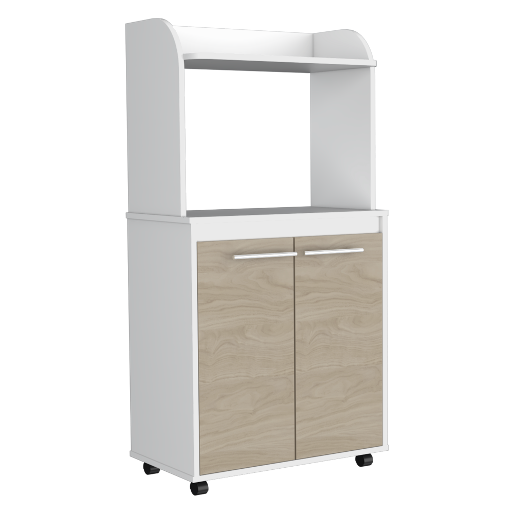 Módulo Microondas Kova, Beige y Blanco Duqueza, con dos puertas batientes ZF