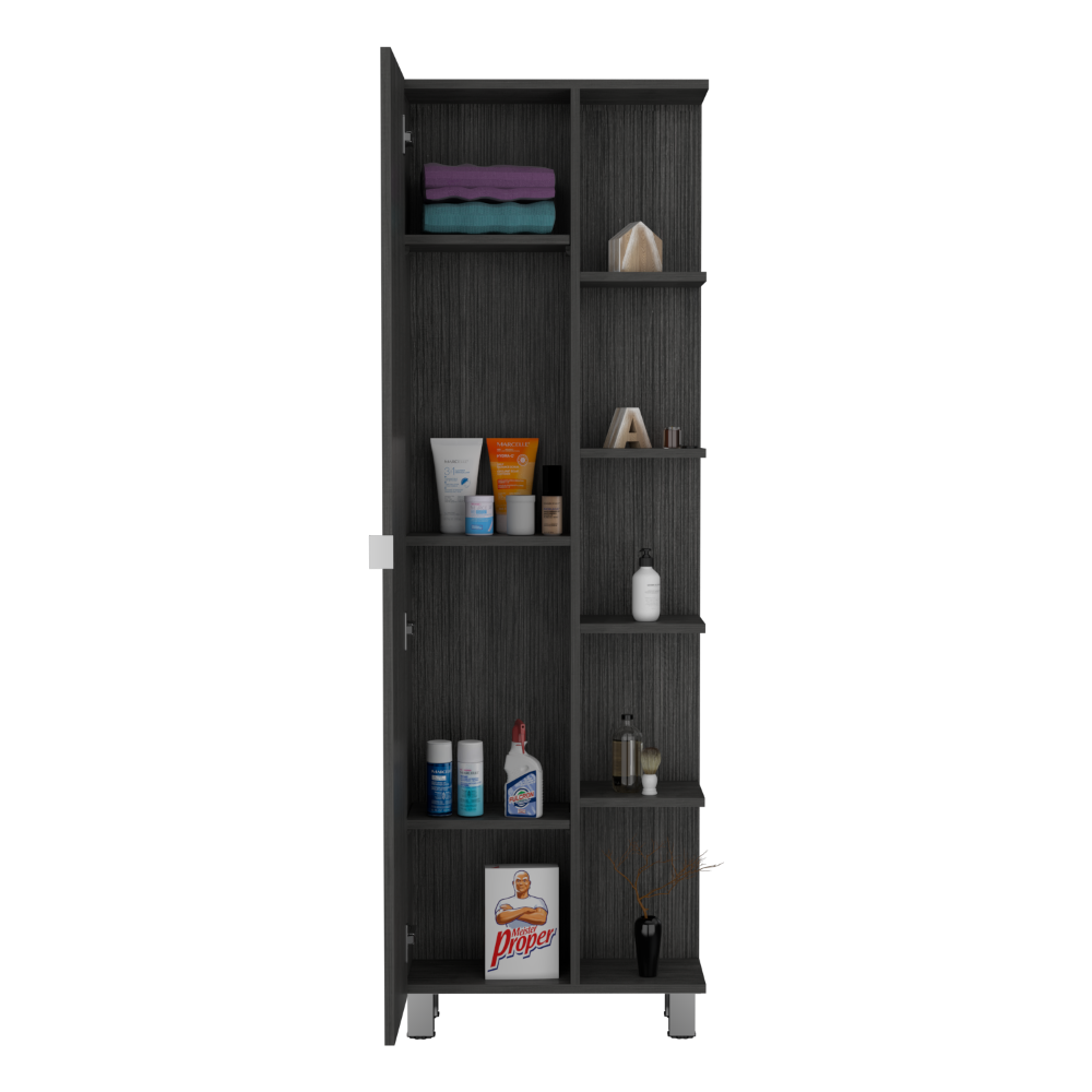 Mueble Esquinero Arán, Gris, Con Variedad de Entrepaños ZF -NOVEDAD