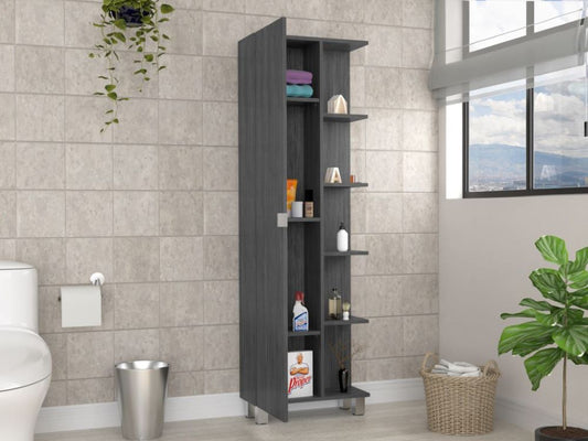 Mueble Esquinero Arán, Gris, Con Variedad de Entrepaños ZF -NOVEDAD