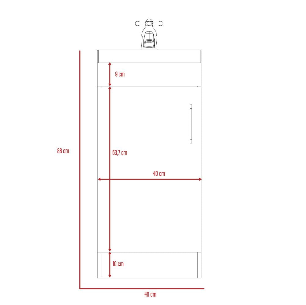 Mueble Lavamanos Oporto, Wengue, incluye grifería