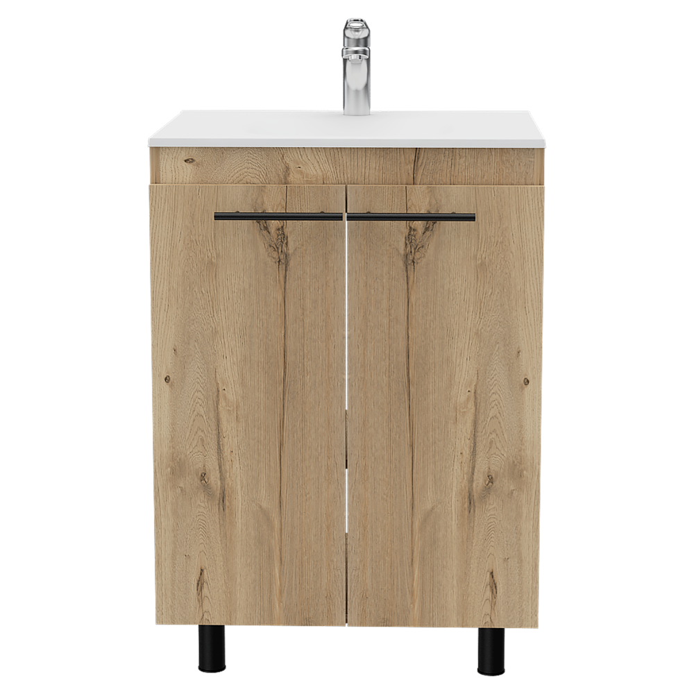 Mueble Lavamanos Anney color Café claro para Baño.