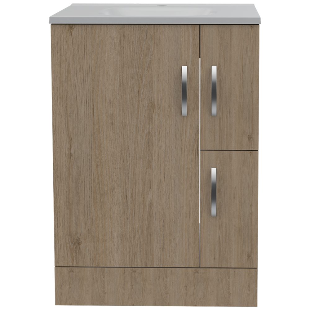 Mueble de Baño Picasso, Beige y Blanco, con espacio para guardar objetos de aseo ZF